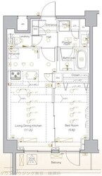 DIPS北千住の物件間取画像